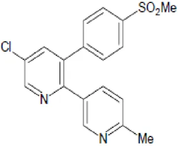 Gambar 2.3. Struktur Kimia Etoricoxib (  A. Zarghi et al, 2008 )    