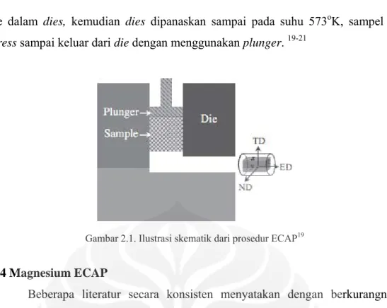 Gambar 2.1. Ilustrasi skematik dari prosedur ECAP 19 