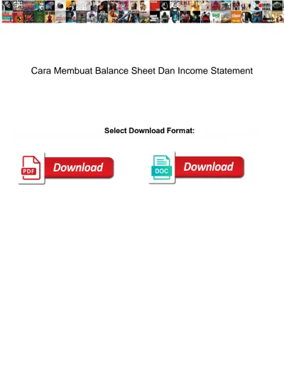 Cara Membuat Balance Sheet Dan Income Statement 9387