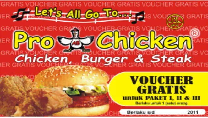 Gambar 3. Voucher promosi restoran Pro AB Chicken cabang Kota Jambi 