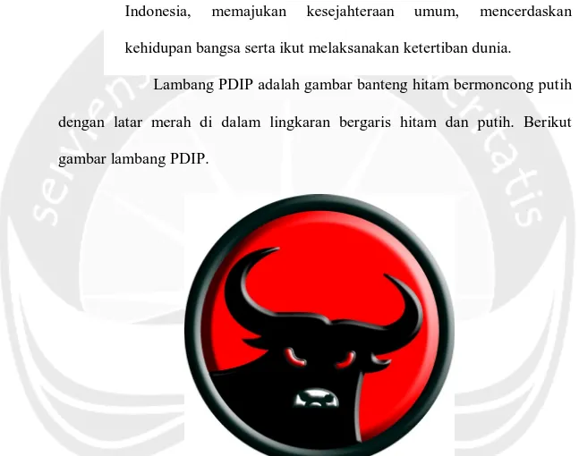Gambar 4. Lambang Partai Demokrasi Indonesia Perjuangan 
