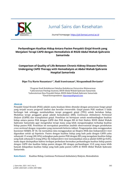 Jurnal Sains Dan Kesehatan