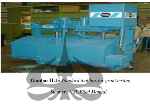 Gambar II.15 Standard tool box for grout testing  