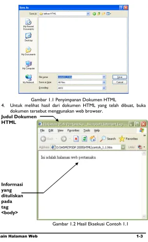 Gambar 1.1 Penyimpanan Dokumen HTML 