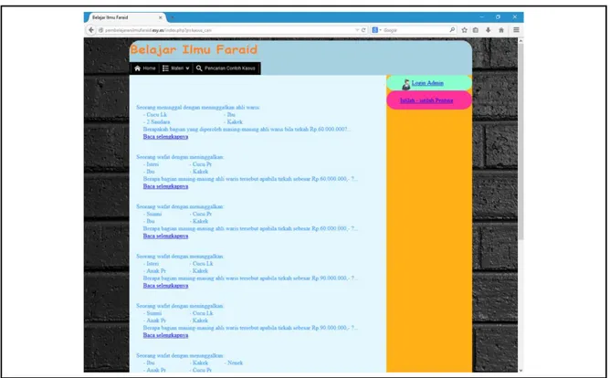 Gambar 15. Tampilan hasil pencarian contoh kasus pada browser Mozila Firefox 
