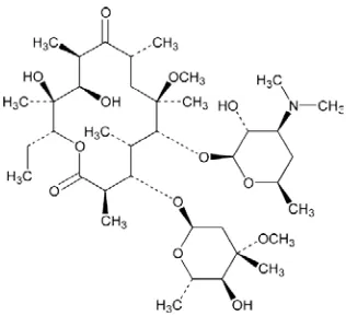 Gambar 2.1 Struktur klaritromisin 