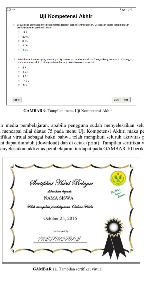 GAMBAR 11. Tampilan sertifikat virtual  