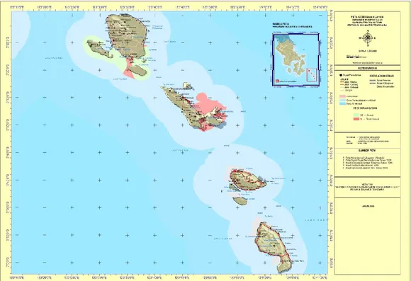 Gambar 16.  Peta Kesesuaian Lahan Budidaya Rumput Laut Di Kabupaten Wakatobi