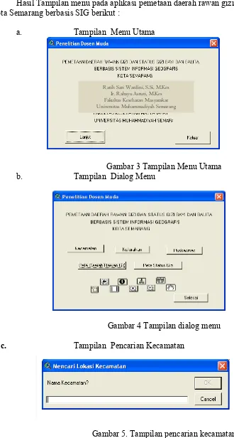 Gambar 5. Tampilan pencarian kecamatan