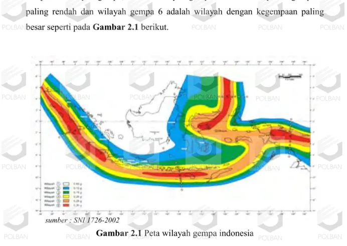 Gambar 2.1 Peta wilayah gempa indonesia 
