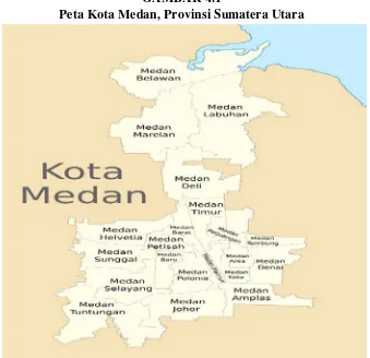 GAMBAR 4.1 Peta Kota Medan, Provinsi Sumatera Utara 