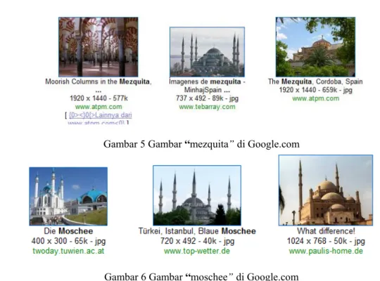 Gambar 5 Gambar “mezquita” di Google.com 