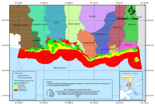 Gambar  10. Peta  kesesuaian  lahan  budidaya  rumput  laut  Kabupaten Pohuwato  Provinsi  Gorontalo