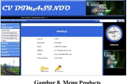 Gambar 8. Menu Products 