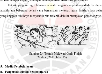 Gambar 2.3 Urutan Gerak Lari Jarak Pendek. (Muhtar, 2011, hlm. 14) 