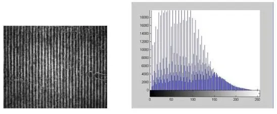 Figure 2. Equalization processing before the image and gray histogram 