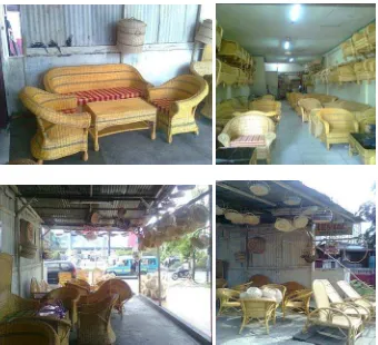 Gambar 3.4 Furniture dan Produk-produk dari Rotan di Toko Lestari 