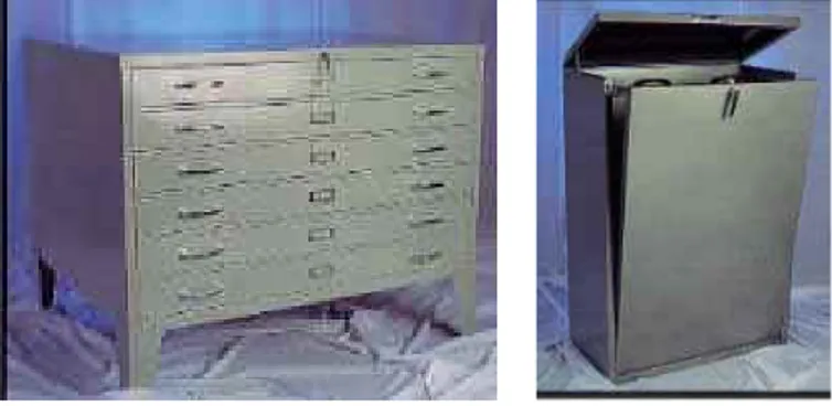 Gambar 2. Metal Horisontal dan Vertical Plan Filing Cabinet 