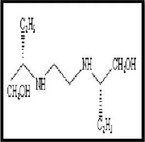 Gambar 1 :Struktur Kimia Etambutol (Katzung Betram G, 1997) 