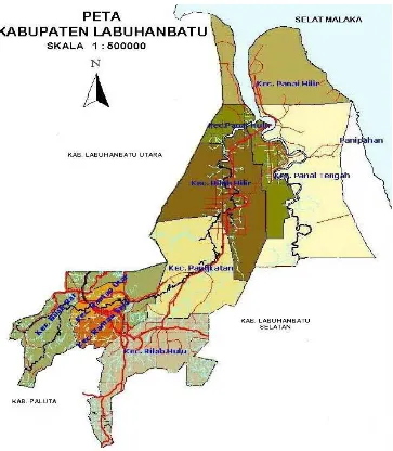 Gambar 4.1. Wilayah Administrasi Kabupaten Labuhanbatu 