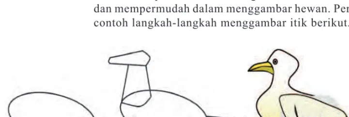Gambar 1.8 Langkah-langkah menggambar bunga mawar