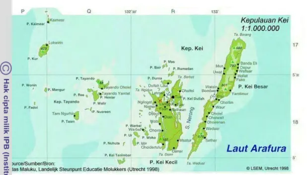 Gambar 2  Peta Wilayah Propinsi Maluku   