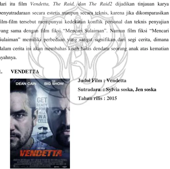 Gambar 1.1 Poster film Vendetta  Sumber: Screensshot from dvd 