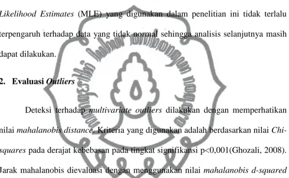Tabel 4.16  Hasil Evaluasi Outliers 