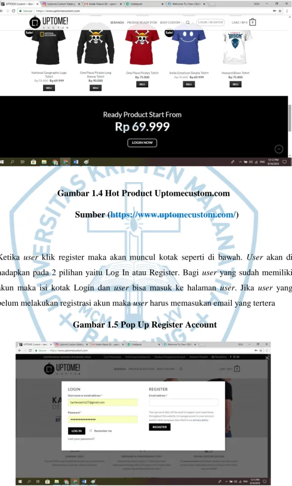 Gambar 1.4 Hot Product Uptomecustom.com  Sumber (https://www.uptomecustom.com/) 