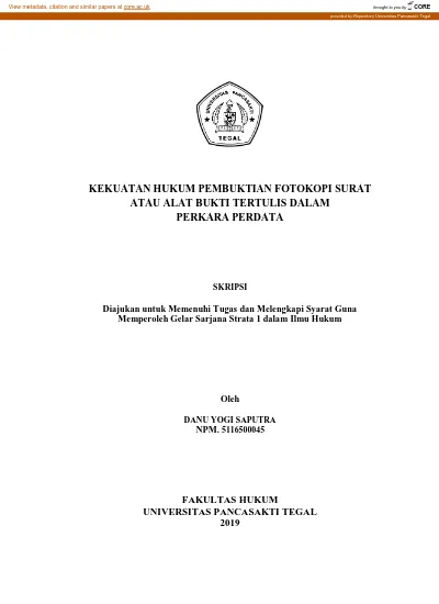 Teori Beban Pembuktian - Tinjauan Tentang Pembuktian Dalam Perkara Perdata