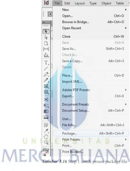Gambar 3.16  Step 1 untuk proses package file