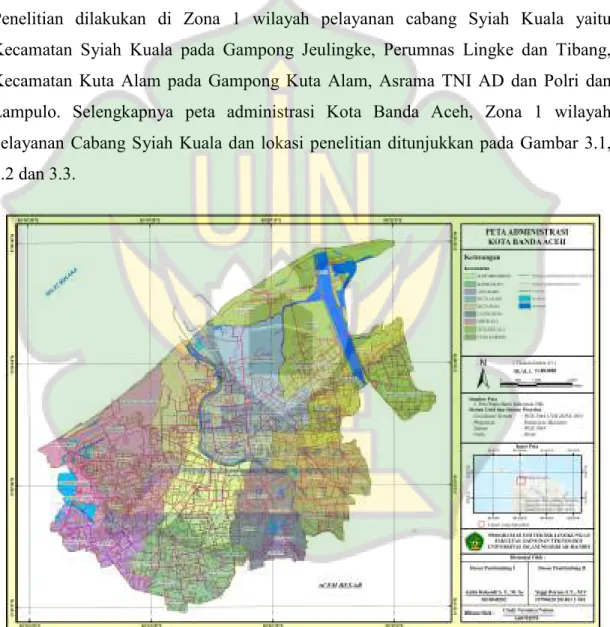 Gambar 3.1 Peta Kota Banda Aceh 