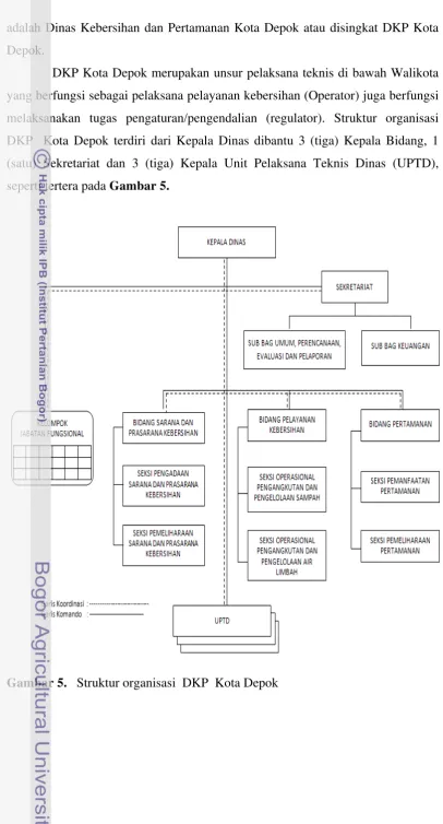 Gambar 5.   Struktur organisasi  DKP  Kota Depok  