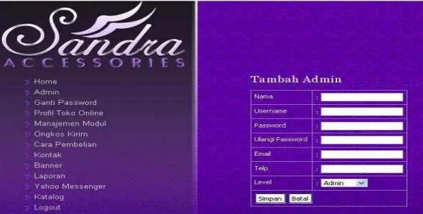 Gambar 4.3 Tampilan salah satu module yang sedang aktif 