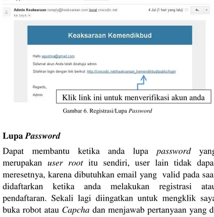 Gambar 6. Registrasi/Lupa Password 