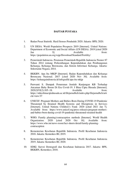 Daftar Pustaka Badan Pusat Statistik Hasil Sensus Penduduk Jakarta