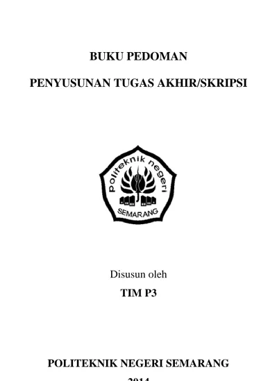 BUKU PEDOMAN PENYUSUNAN TUGAS AKHIR/SKRIPSI