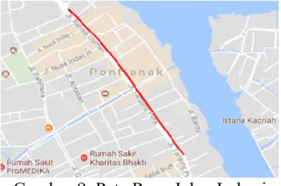 Gambar 6. Ruas Jalan Lokasi  Penelitian Jalan Jenderal Ahmad 
