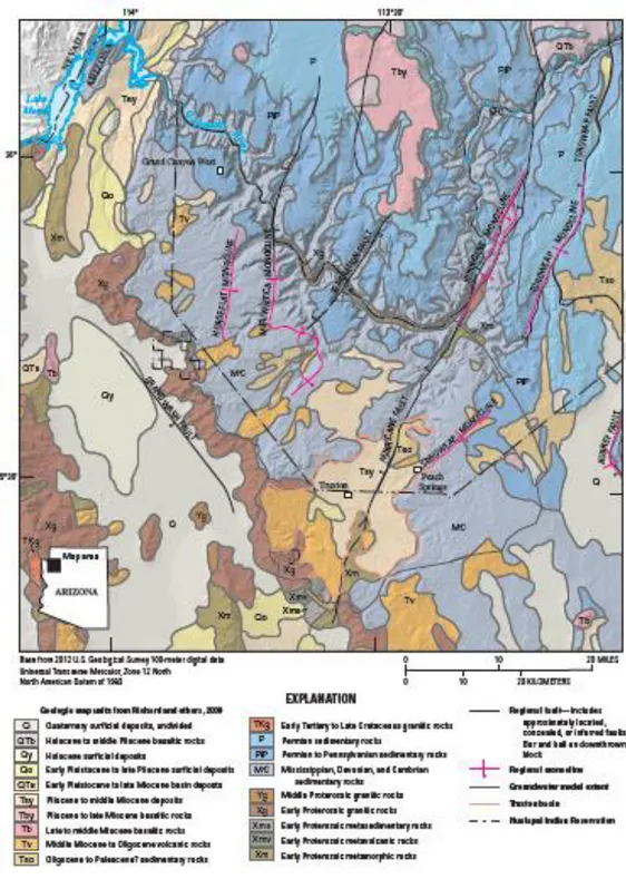 Gambar 2. 3 Peta Geologi dan Persebaran Sesar Daerah Penelitian (Kennedy, 2020) 
