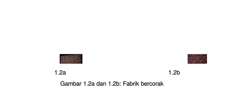 Gambar 1.2a dan 1.2b: Fabrik bercorakGambar 1.2a dan 1.2b: Fabrik bercorak