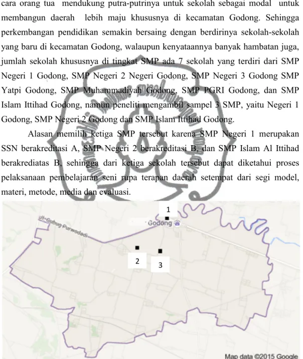 Gambar 4.1. Peta Kecamatan Godong  Keterangan: 