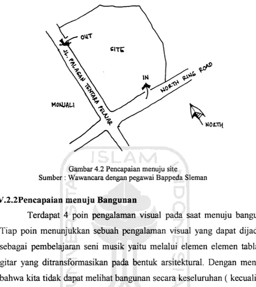 Gambar 4.2 Pencapaian menuju site