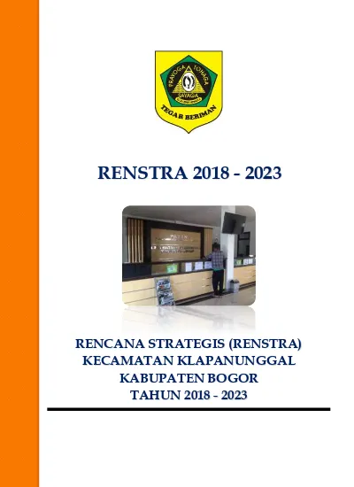 RENSTRA RENCANA STRATEGIS (RENSTRA) KECAMATAN KLAPANUNGGAL KABUPATEN ...