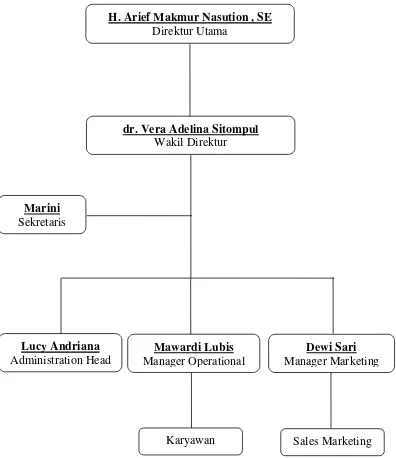 Gambar 2.1 Struktur Organisasi PT.Rivegamora Medan 