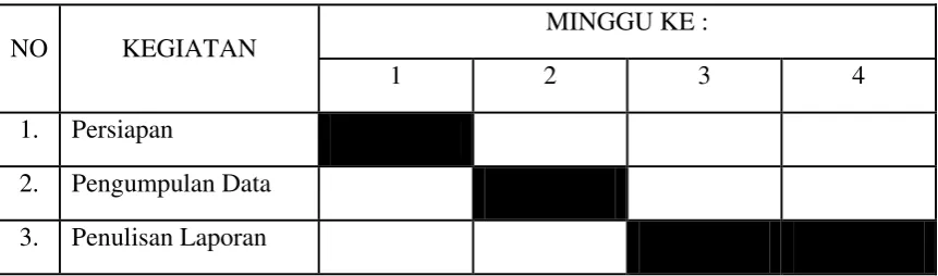 Tabel 1.1 Rencana Penulisan 
