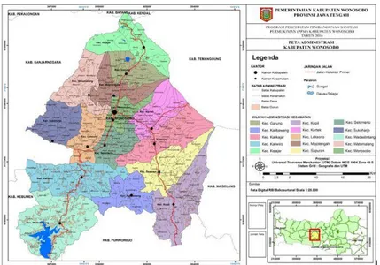 Gambar 1. Peta Administrasi Kabupaten Wonosobo 