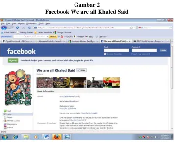 Gambar 2 Facebook We are all Khaled Said 