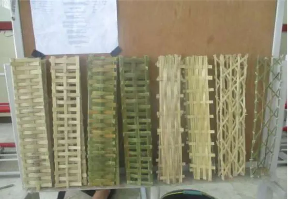 Gambar 4.4. Tulangan bambu untuk penulangan pelat beton 