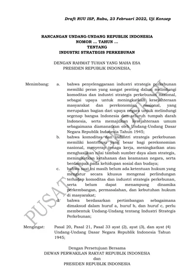 RANCANGAN UNDANG-UNDANG REPUBLIK INDONESIA TENTANG INDUSTRI STRATEGIS ...