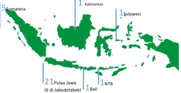 Gambar 1.4 Peta Sebaran SNI Corner di Indonesia sampai 2019 